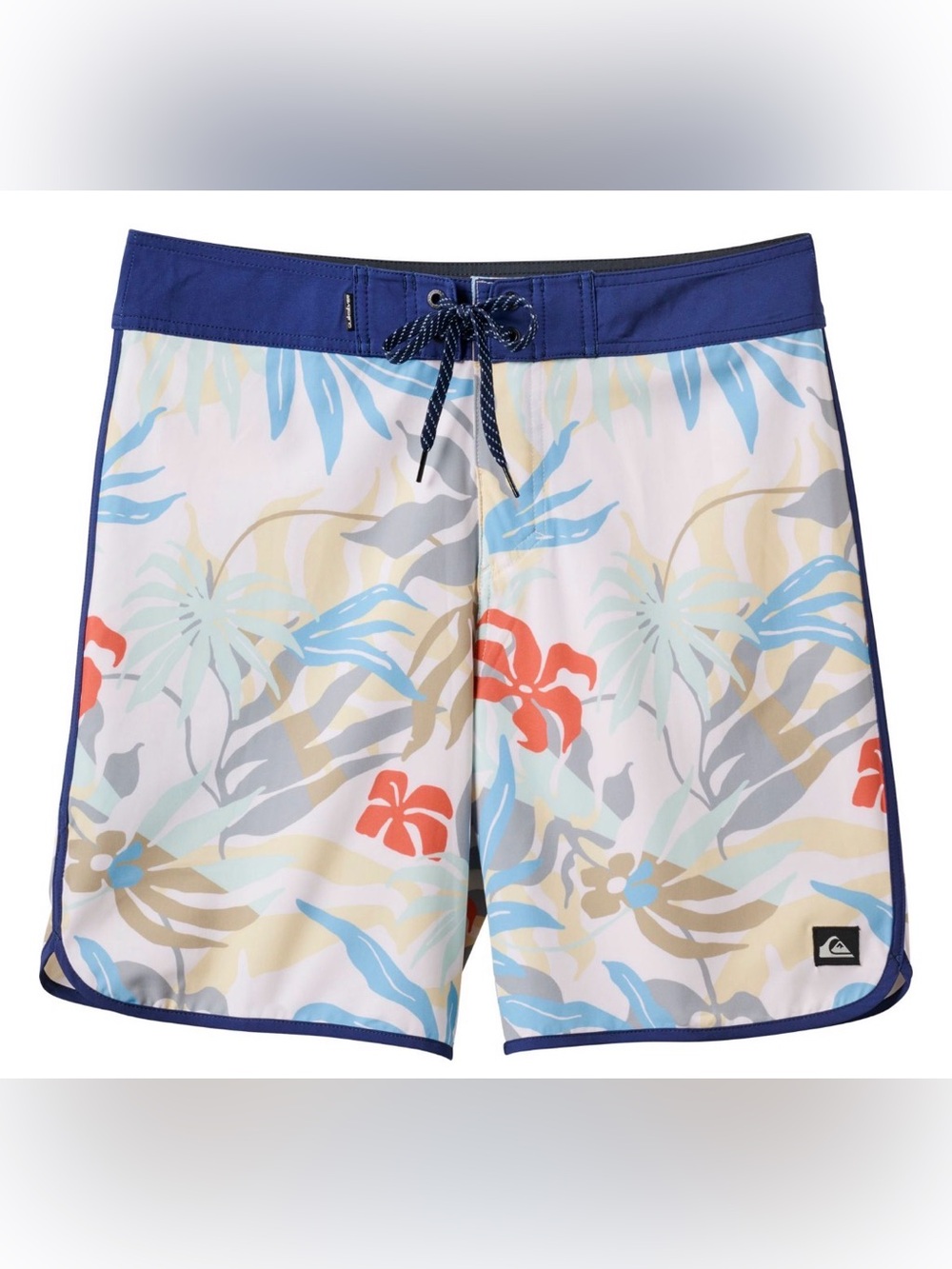 Quiksilver Men's 33 Scallop Fit 19" Mid Boardshort Swim Trunk